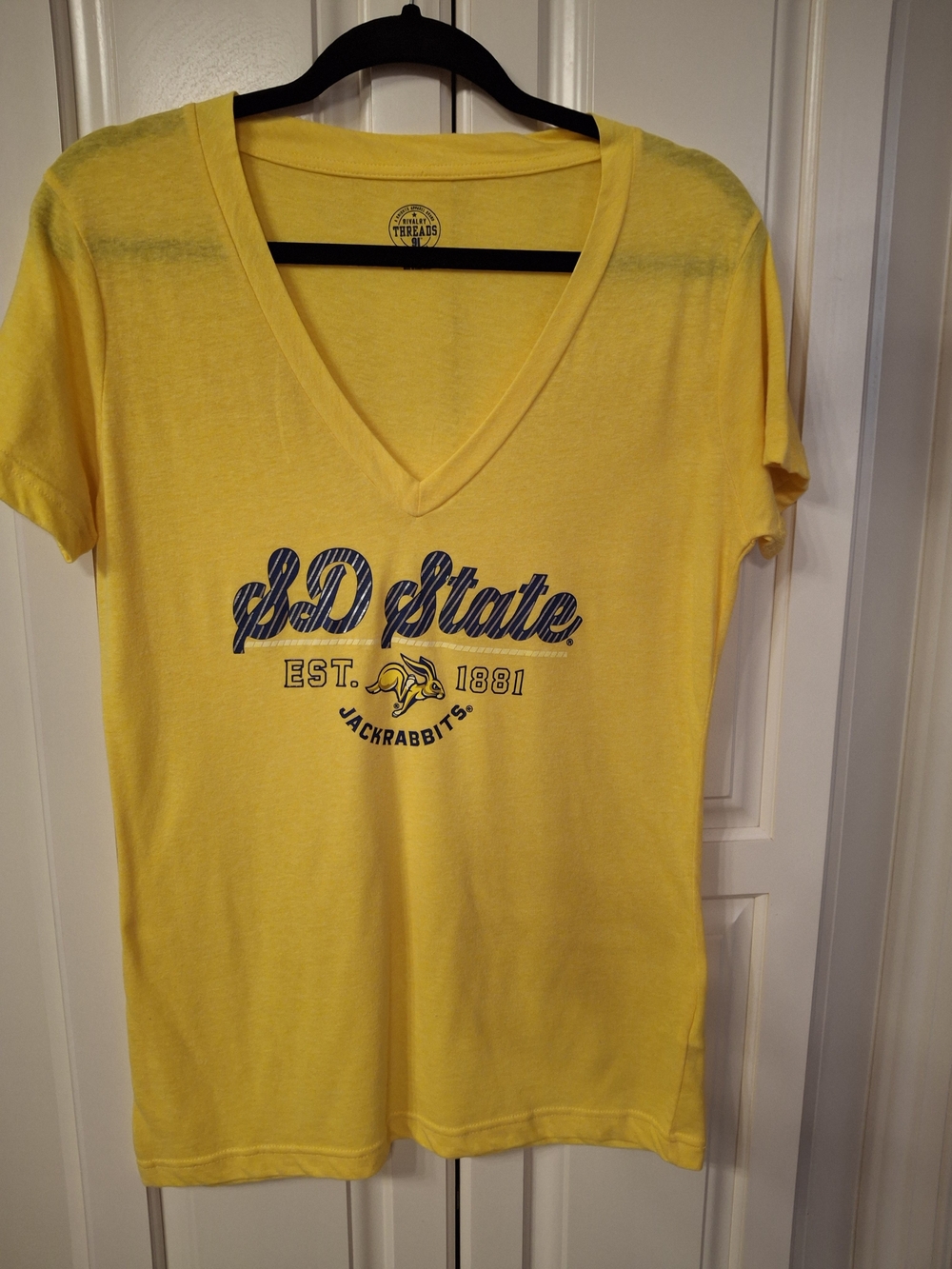 Rivalry Threads Yellow V-Neck S.D. State Jackrabbits Tee